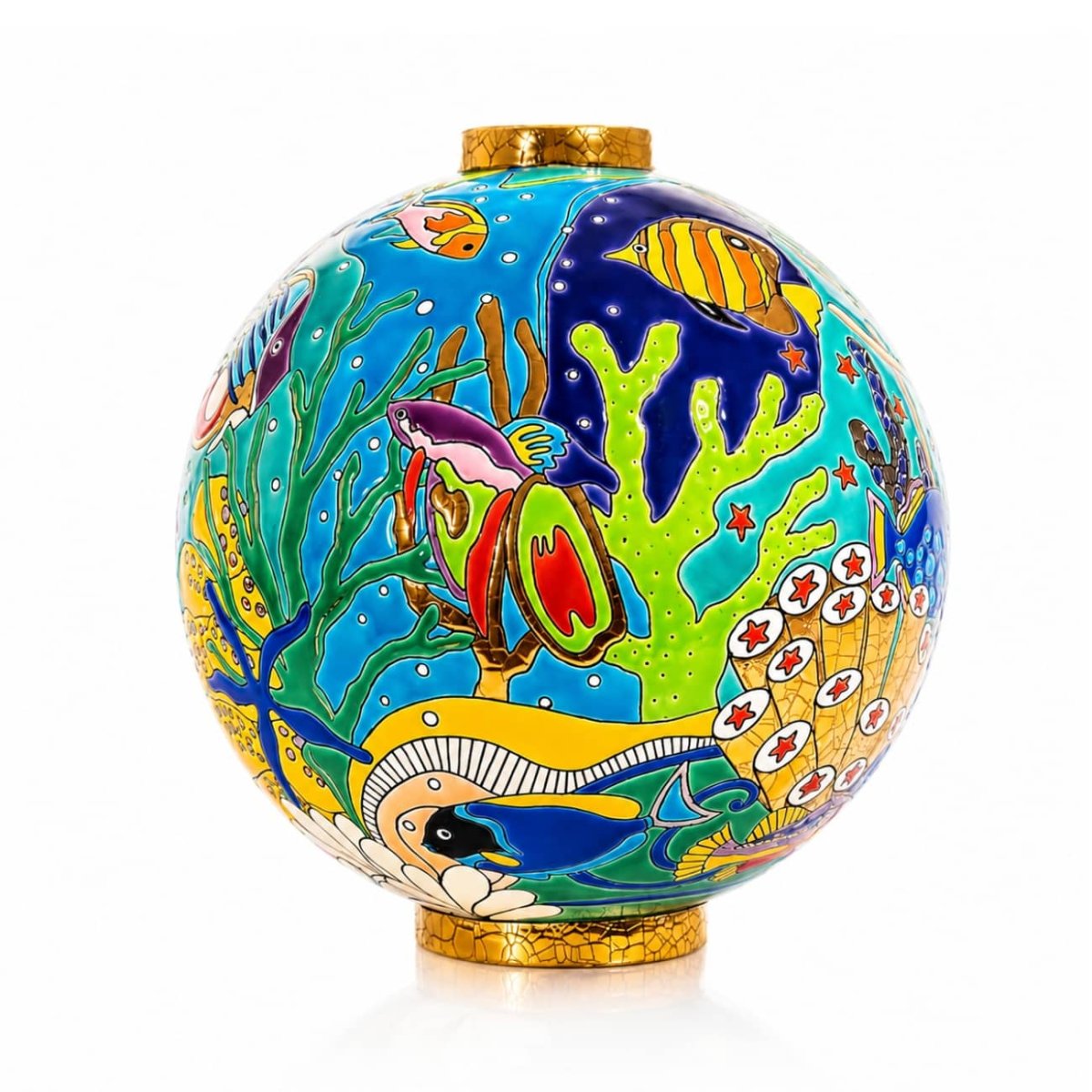 Flo Astro Ball aqua tropicale Émaux de Longwy