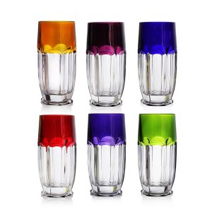 6 chopes cristal couleur nicole
