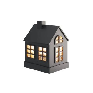 Black Glamor Christmas House Lamp