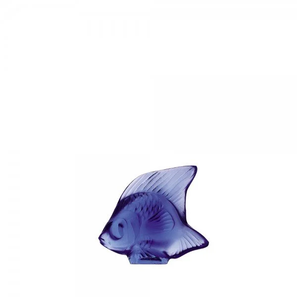 Sapphire blue fish lalique