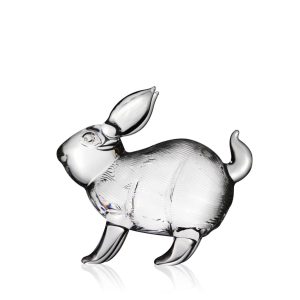 Sculpture lapin cristal zodiaque chinois