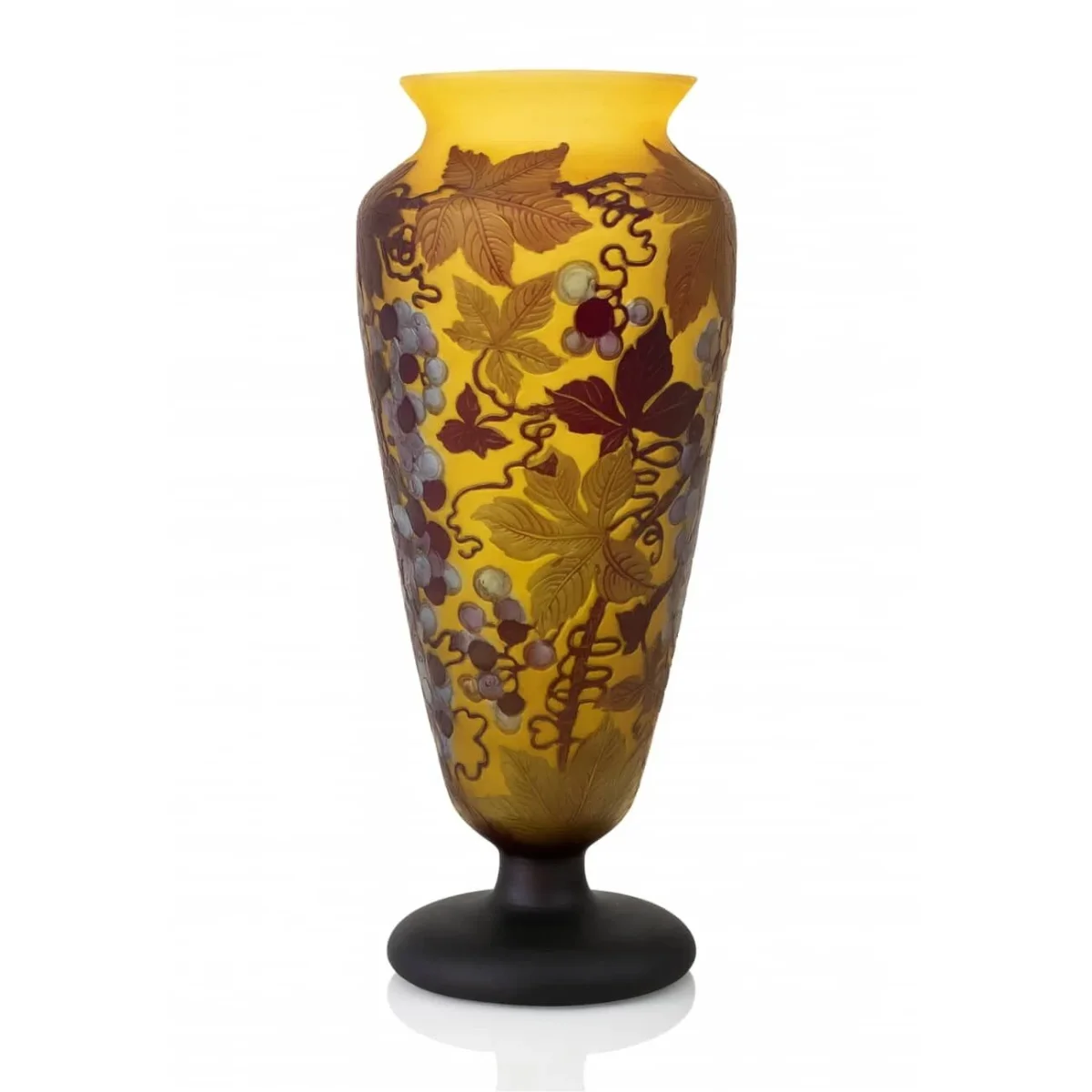 Acid-etched Art Nouveau vase